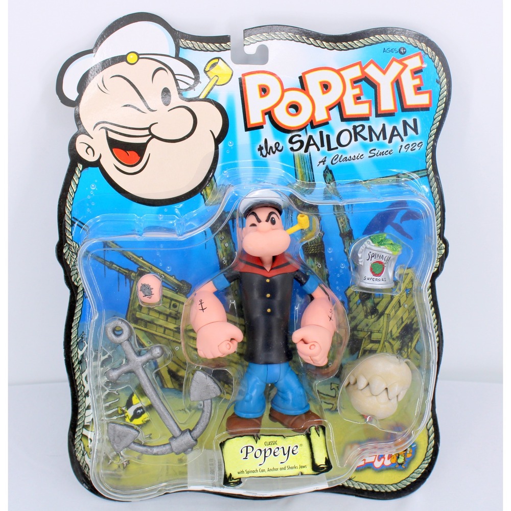 Popeye The Sailor Man Classic MEZCO Action Figure w/ Accessories New